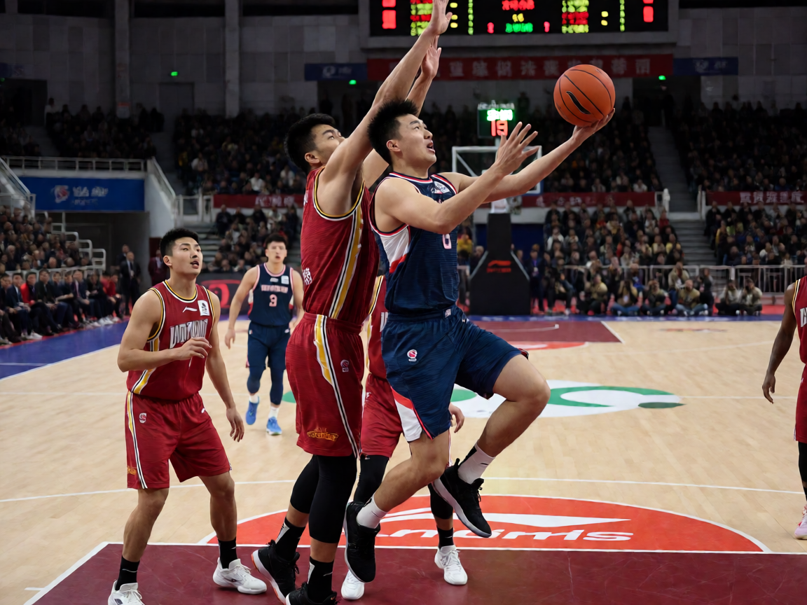 CBA常规赛激烈对抗场面